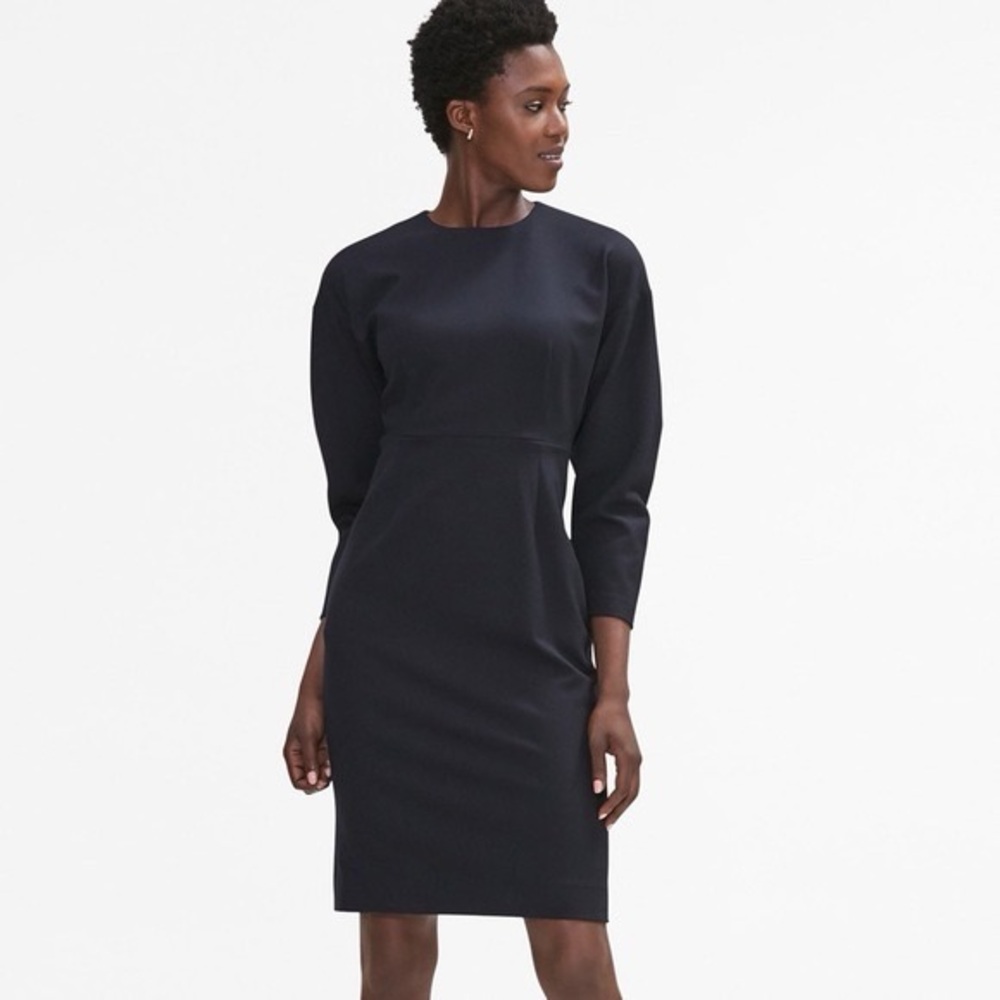 MM LaFleur Rosa Dress Navy Twill 8